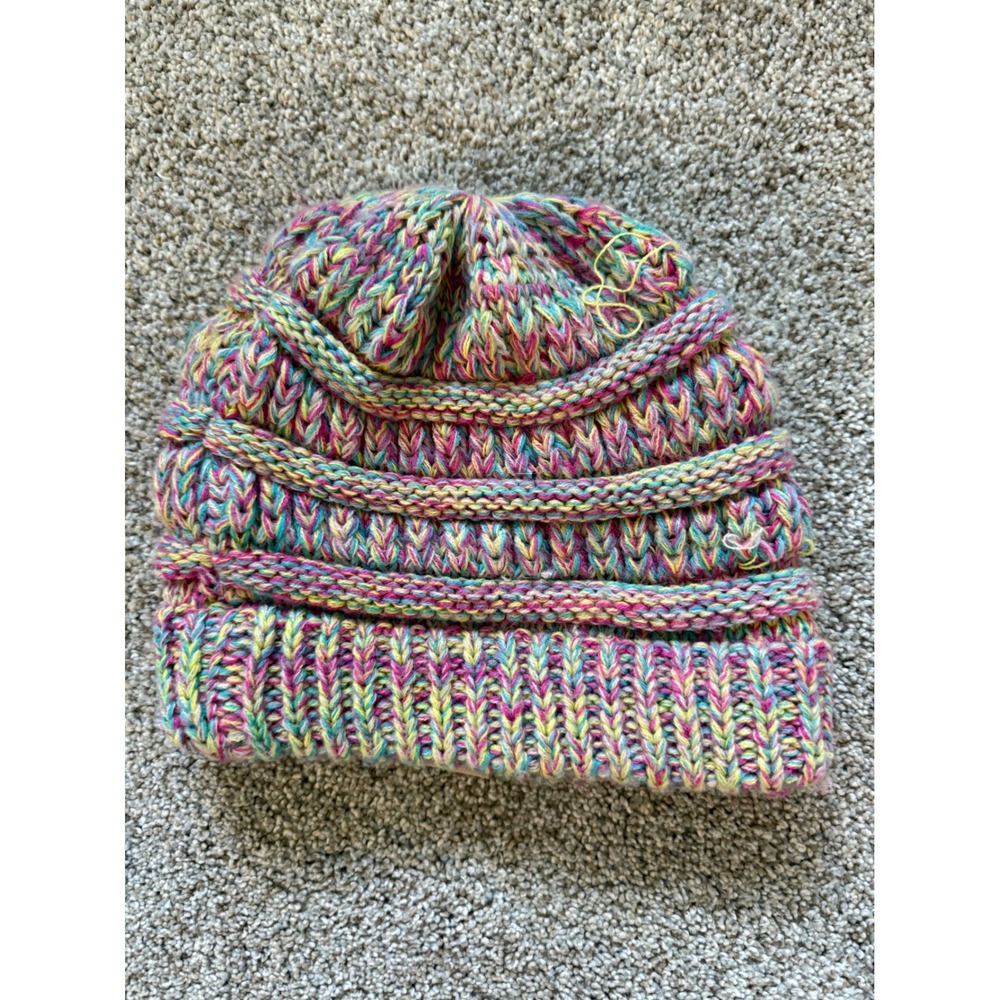 Kids beanie lot and Headband Bundle Colorful Pink Gray Winter Knit The place, CC - Picture 3 of 10